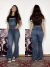 macacão jeans flare dicollani | 36/38