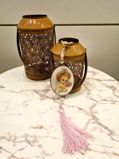 Enfeite de Berço ou Porta Menina Coração - comprar online