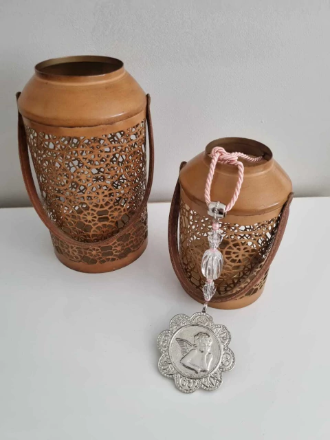 Enfeite de Berço ou Porta Anjo Menina Níquel - comprar online