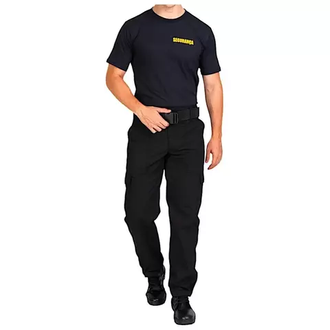 Calça Tática Segurança + Cinto + Camiseta Escrita SEGURANÇA Frente Costas Uniforme Completo - comprar online
