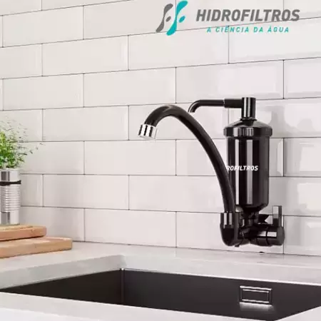 Torneira com filtro Purificador Preta para Parede - Hidrofiltros - comprar online