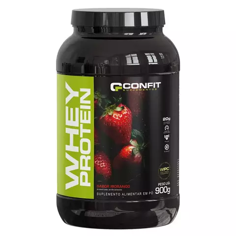Whey Protein Concentrado Morango 900 g