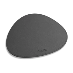 Mousepad Orgânico 20x22cm Couro Ecológico Para Mouse Escritório Office + Porta Copos Couse - comprar online