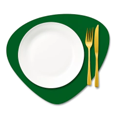 Jogo Americano Sousplat em Couro Ecológico Formato Orgânico Impermeável, Resistente e Fácil de Limpar, Elegante para Mesa Posta e Decoração na internet