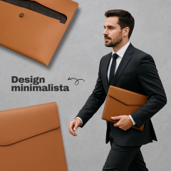 Pasta de Arquivo A4 de Couro Ecológico, Organizador de Documentos, Pasta de Envelope com Fecho Magnético para Recibo de Carta - comprar online