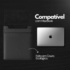 Capa Case para Macbook Couro Ecológico Forro Aveludado Suede Couse - loja online