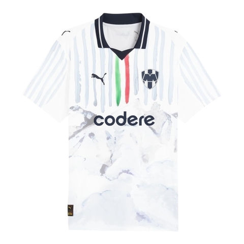 Camisa Monterrey Edição especial Mundial de Clubes II 25/26 - Torcedor Puma Masculina - Branca com detalhes em azul
