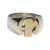 Anillo Con Iniciales Plata 925- Oro 18k- Modelo Redondo - comprar online