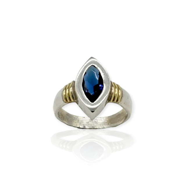 Anillo Plata 925 Combinado En Oro Duble - Ml36-24d - comprar online