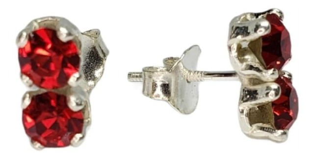 Aros Plata 925 - Strass Doble - Arpl64-7d - comprar online