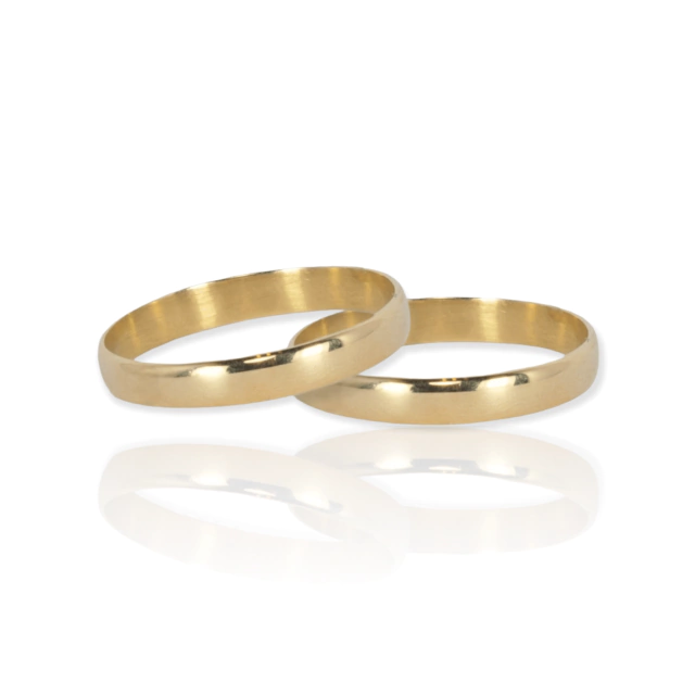 Par De Alianzas Oro 18 Kts./ 3 Grs/ 3 Mm Ancho - comprar online