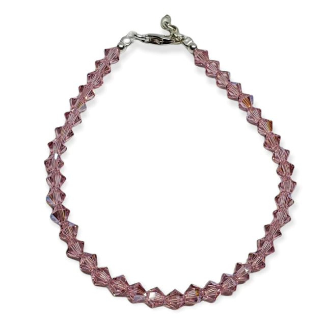 Pulsera Plata 925 - Cristales SWA - Rosa - Kl83-25d - comprar online