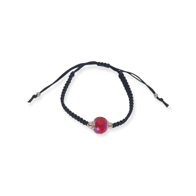 Pulsera Hilo Negro - Plata 925 - Cristal SWA- Kl159-19d - comprar online