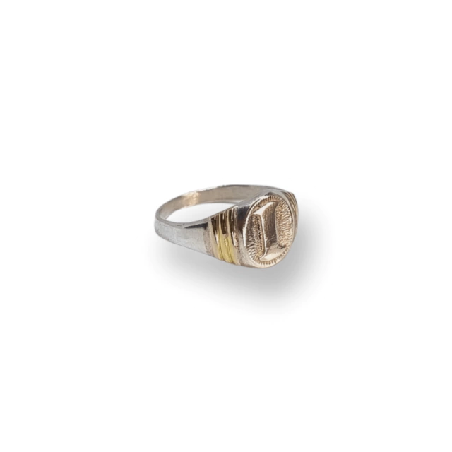 Anillo Plata 925 combinado con duble - Letra "I" - Ml706-18d - HRO Luxe