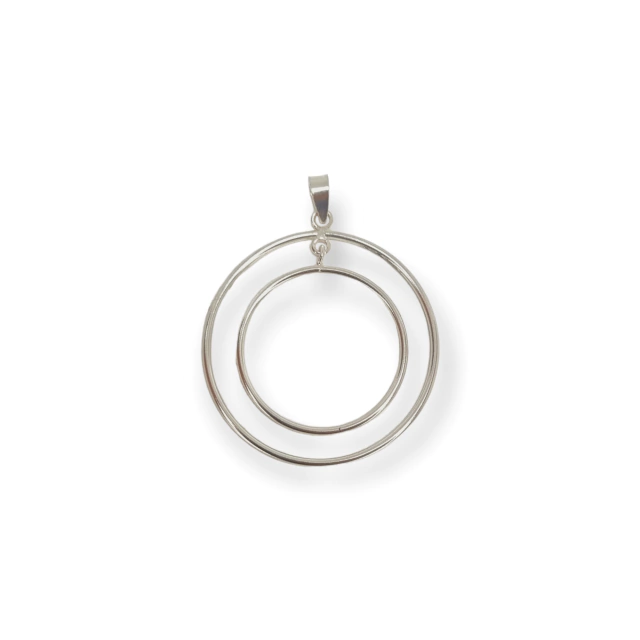 Dije Plata 925 doble circulo - Fr324 - 19d - comprar online