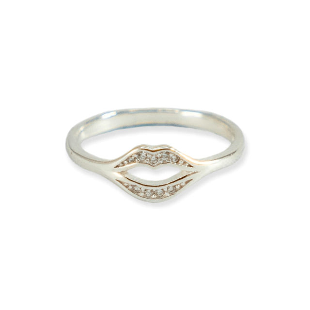 Anillo Plata 925 boca con circonios - Ml736-11d en internet
