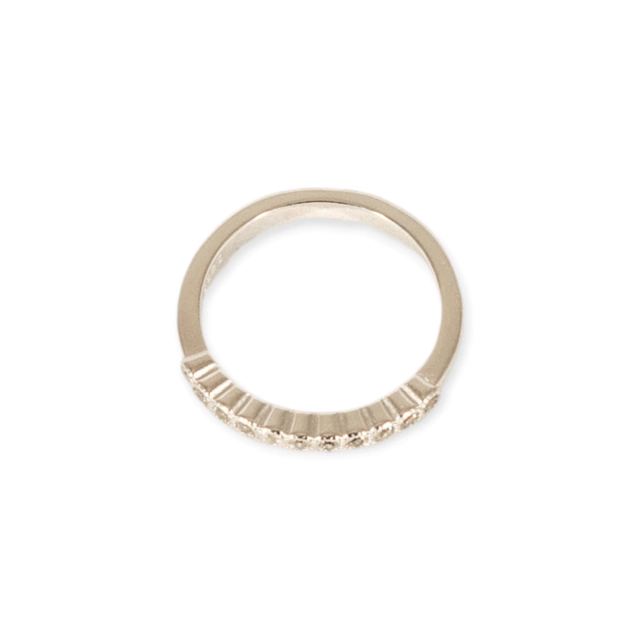 Anillo Plata 925 medio sin fin con circonios - Ml882-14d - HRO Luxe