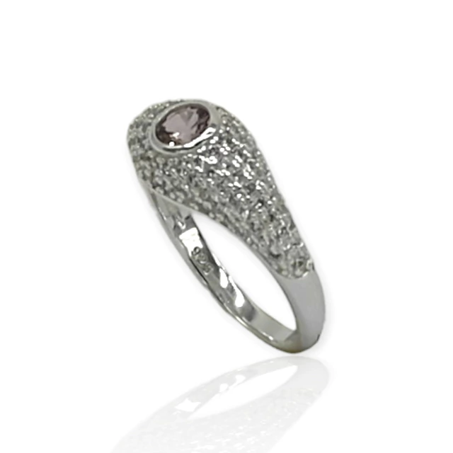 Anillo Plata 925 tipo Solitario mujer - Ml901 - 41d - HRO Luxe
