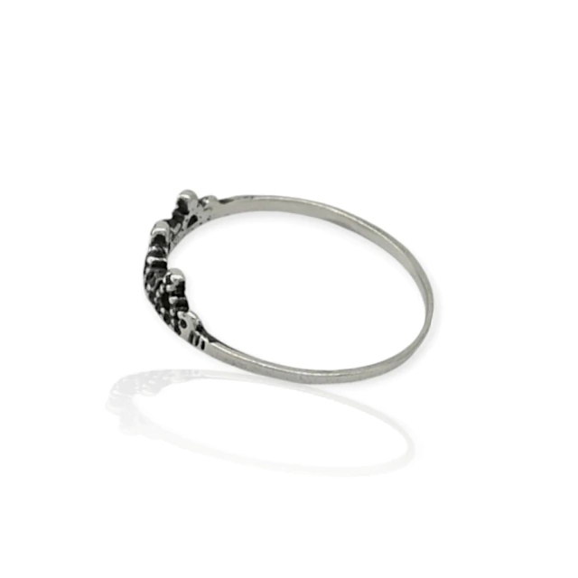 Anillo Plata 925 Estilo corona - Ml960 - 6d - HRO Luxe