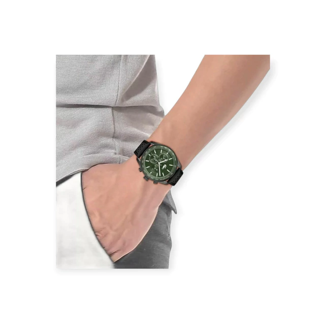 Reloj Lacoste Vancouver de cuero negro para hombre -2011345 - tienda online