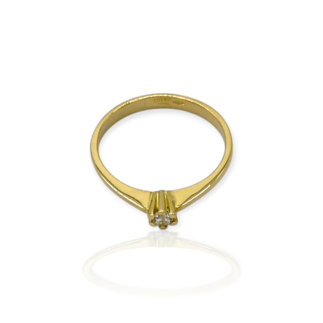 Anillo oro 18k Solitario - An587 - 2,2g en internet