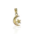 Dije oro 18k luna con estrella - Di190 - 0,9gr - comprar online