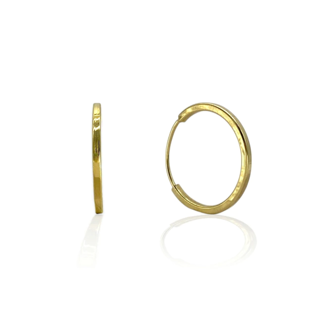 Aros oro 18k argolla estilo cubano - Ar140 - 1,6gr - comprar online