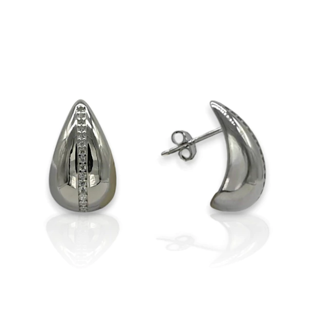 Aros plata 925 gota con cubic ARPL514 - 55d - comprar online