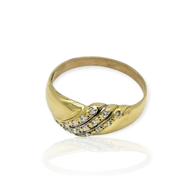 Anillo oro 18k diseño moderno - An630 - 2,6g - comprar online
