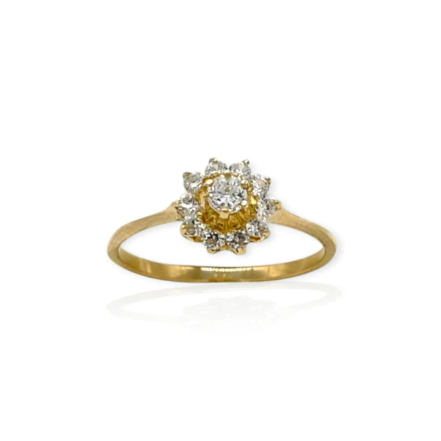 Anillo oro 18k roseta - An639 - 1,4g - comprar online