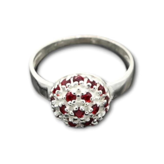 Anillo Plata 925 Media esfera calada con circones - ML1292 - 30d - comprar online