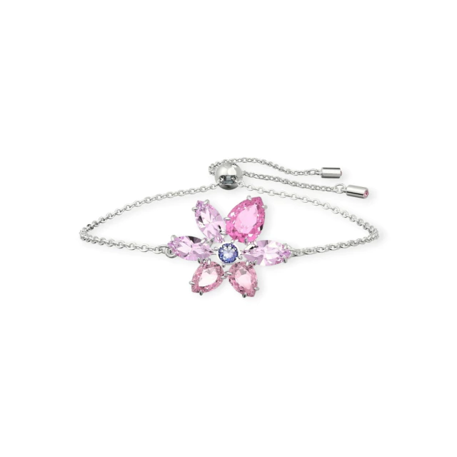 Pulsera Swarovski Gema Flor Rosa 5658396