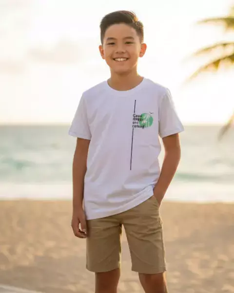 Camiseta Infantil Menino Estampada Good Things Are Comming - 06 ao 10 - comprar online