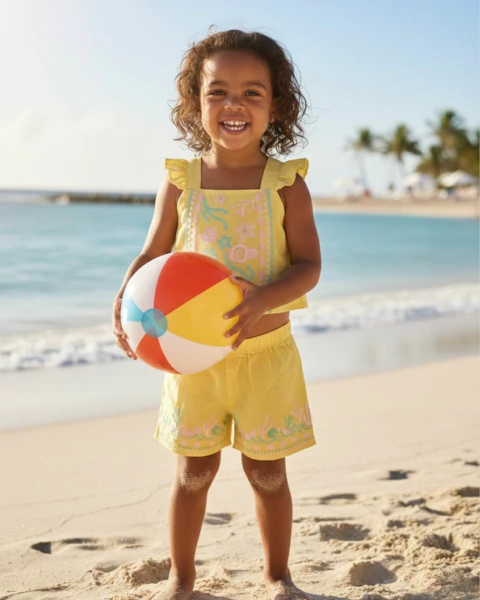 Conjunto Infantil Menina Regata com Estampa em Relevo e Short 4 ao 8 - comprar online