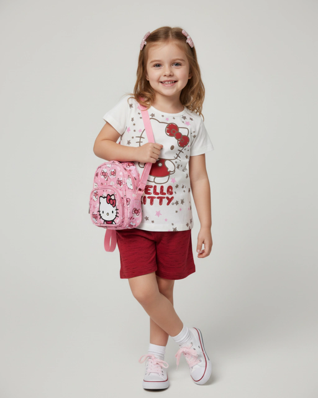 Conjunto Hello Kitty Infantil Menina Camiseta e Shorts - Miá Kids