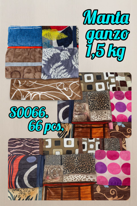 Manta piel de ganso estampada de 1.5 kilos 2 1/2 EN OFERTA