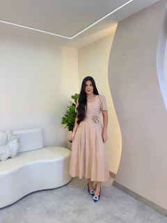 VESTIDO COM FLOR - Fontinele moda cristã