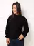 Trico blusa manga longa com tranca moda outono e inverno - Seuconfortotche