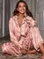 Conjunto de Pijama de Cetim com Ribana Contrastante, Férias - comprar online