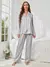 Conjunto de Pijama de Cetim com Ribana Contrastante, Férias