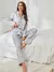 Conjunto de Pijama de Cetim com Ribana Contrastante, Férias - comprar online