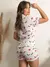 Pijama Americano Conjunto Camisa e short com abertura de botões maternidade amamentação - comprar online