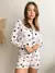 Pijama Americano Conjunto Camisa e short com abertura de botões maternidade amamentação - comprar online
