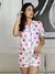 Pijama Americano Conjunto Camisa e short com abertura de botões maternidade amamentação - comprar online