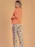Pijama Feminino Believe In Salmão