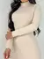 Vestido Feminino Gola Alta Manga Longa Moda Inverno na internet