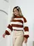 Blusa feminina casaco de frio listrado trico tendencia outono inverno - Seuconfortotche