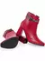 Lumiss Bota Coturno Feminina Strass Salto Alto Grosso Confortável Cano Curto Zíper Botinha Blogueira Fashion Lumiss - Seuconfortotche