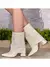 Bota Feminina Cano Médio Salto Geométrico 7,5cm Bico Fino Moda Blogueira Antiderrapante Luxo - loja online