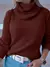 TRICOZHU COLA ALTO LISA tricot inverno blusa moda feminina tricot linha inverno Blusinha Manga longo - Seuconfortotche